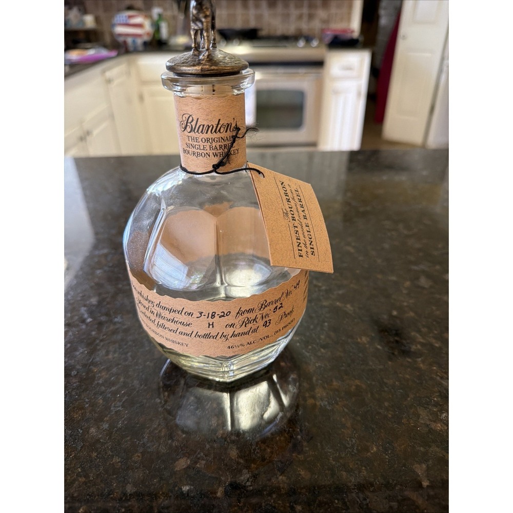 Blanton's The Original Single Barrel, Bourbon Whiskey, EMPTY Bottle & Stopper"S"